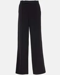 Proenza Schouler Gerade High-Rise-Hose Weyes aus Crepe Schwarz