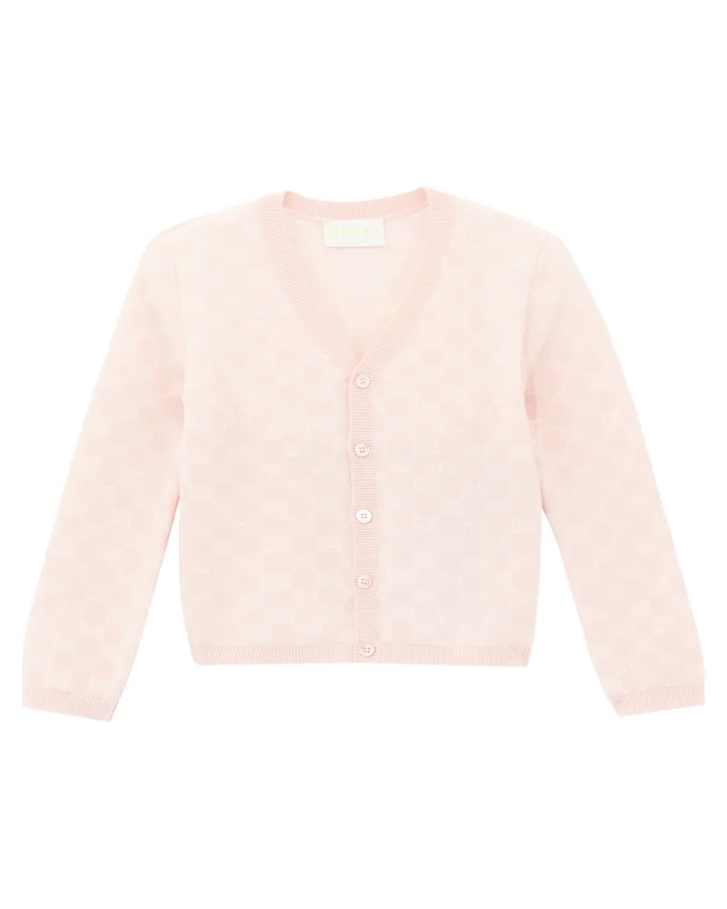 Gucci Baby Cardigan GG aus Wolle Rosa