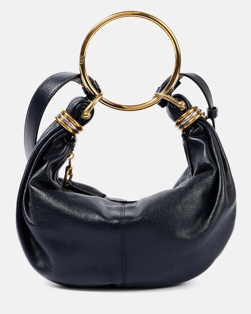 Chloé Chloé Schultertasche Bracelet Small aus Leder Blau