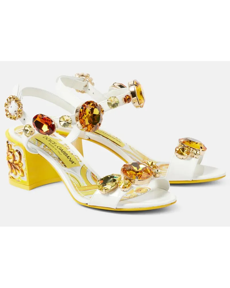 Dolce & Gabbana Verzierte Sandalen Keira aus Lackleder Multicolor