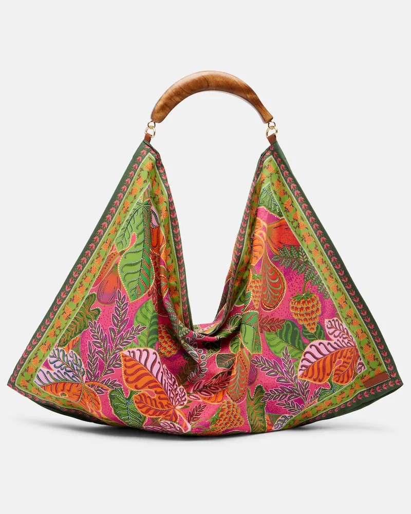 FARM Rio Tote Bag Scarf Medium aus Jacquard Multicolor