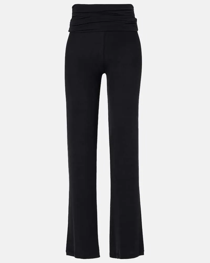 Aya Muse Gerade High-Rise-Hose Schwarz