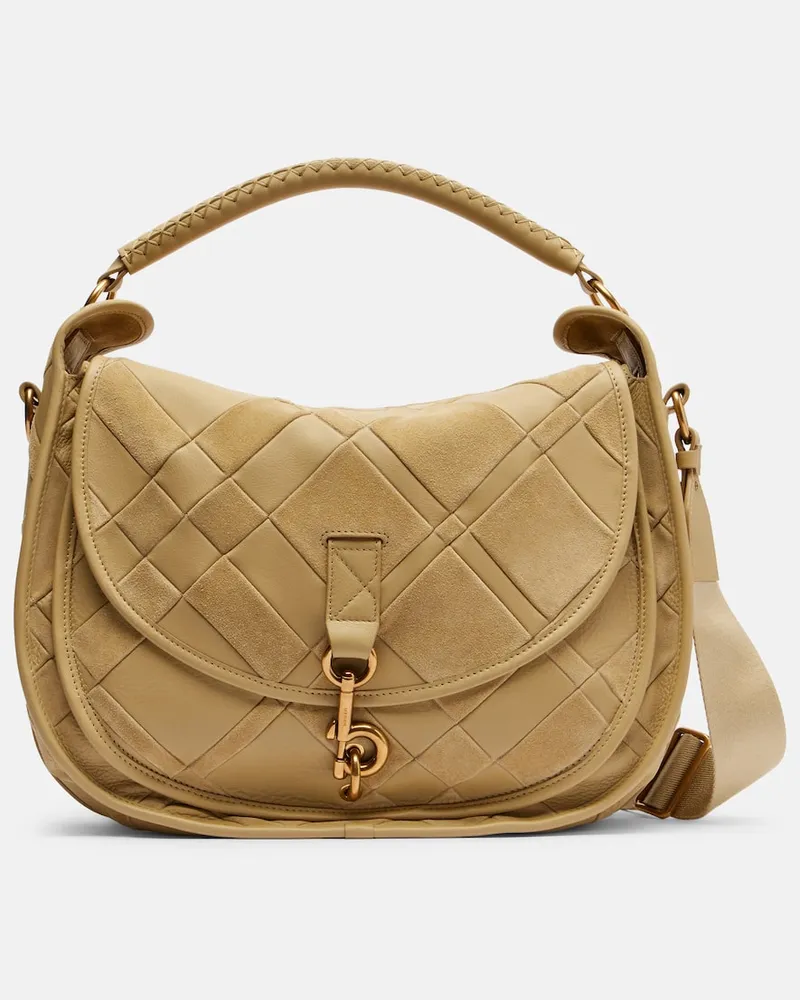 Burberry Schultertasche Medium aus Leder Beige