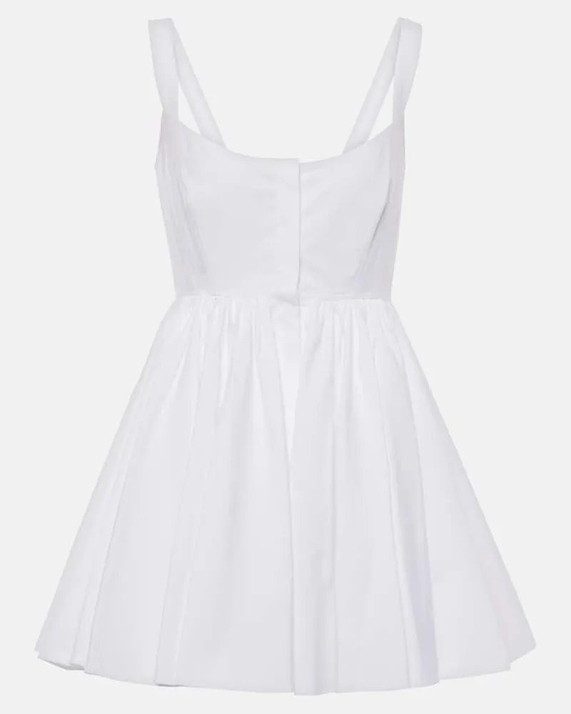 Alaïa Alaïa Minikleid aus Baumwollpopeline Weiß