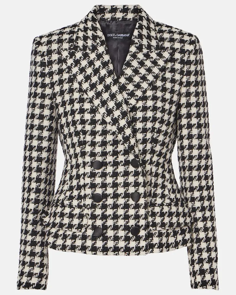 Dolce & Gabbana Blazer Dolce aus Wolle und Baumwolle Schwarz