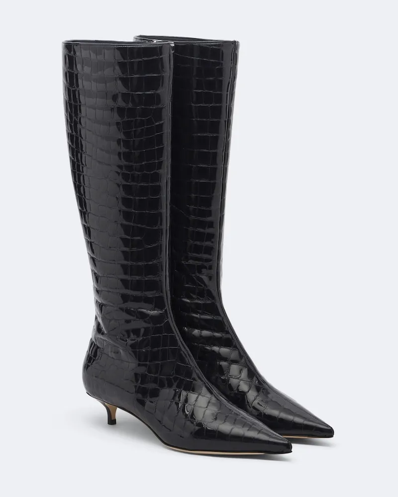 Jimmy Choo Kniehohe Stiefel Amis aus Leder Blau