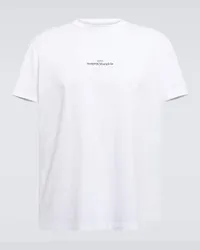 Maison Margiela T-Shirt aus Baumwoll-Jersey Weiss