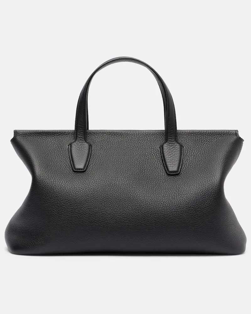The Row Tote Bag Marcel aus Leder Schwarz