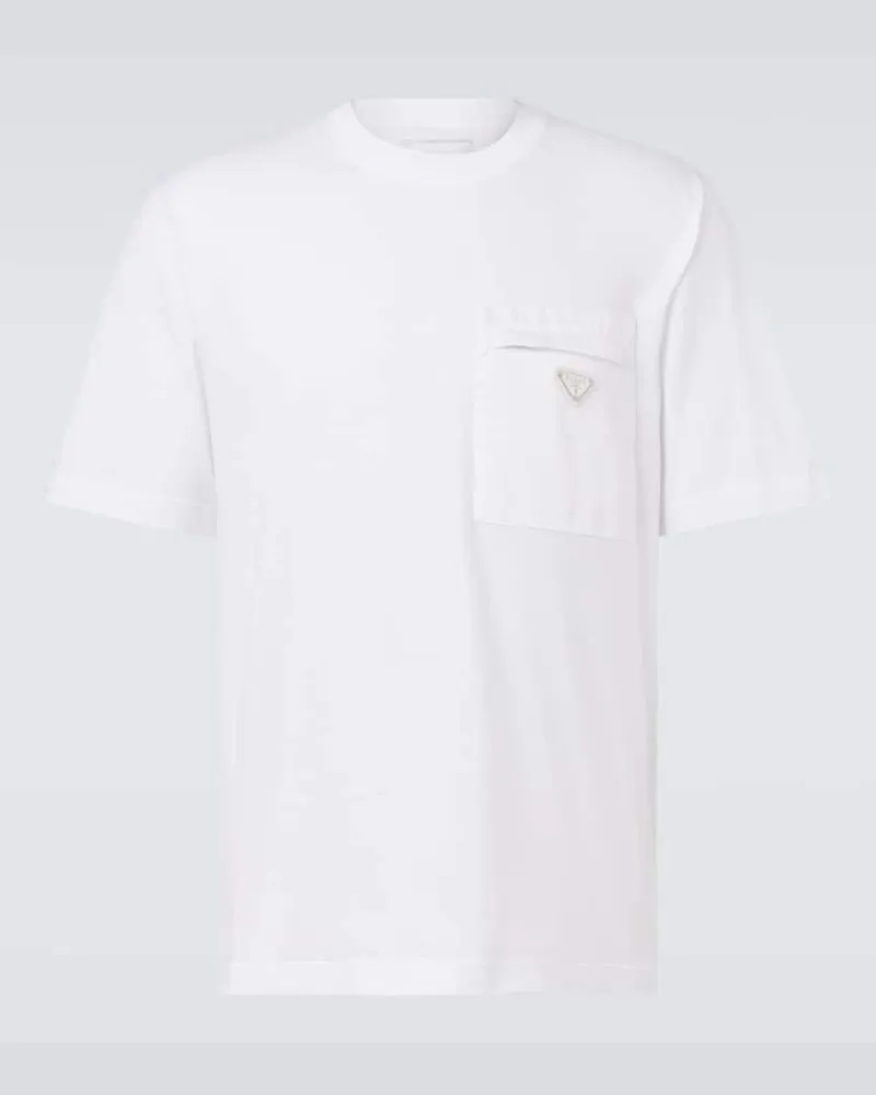 Prada T-Shirt aus Baumwolle Weiß