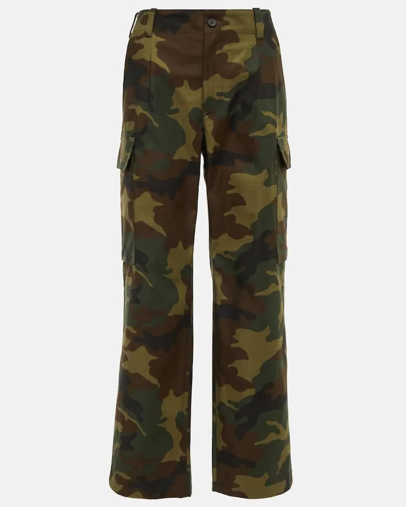 Nili Lotan Cargohose Yannic aus Baumwoll-Twill Grün