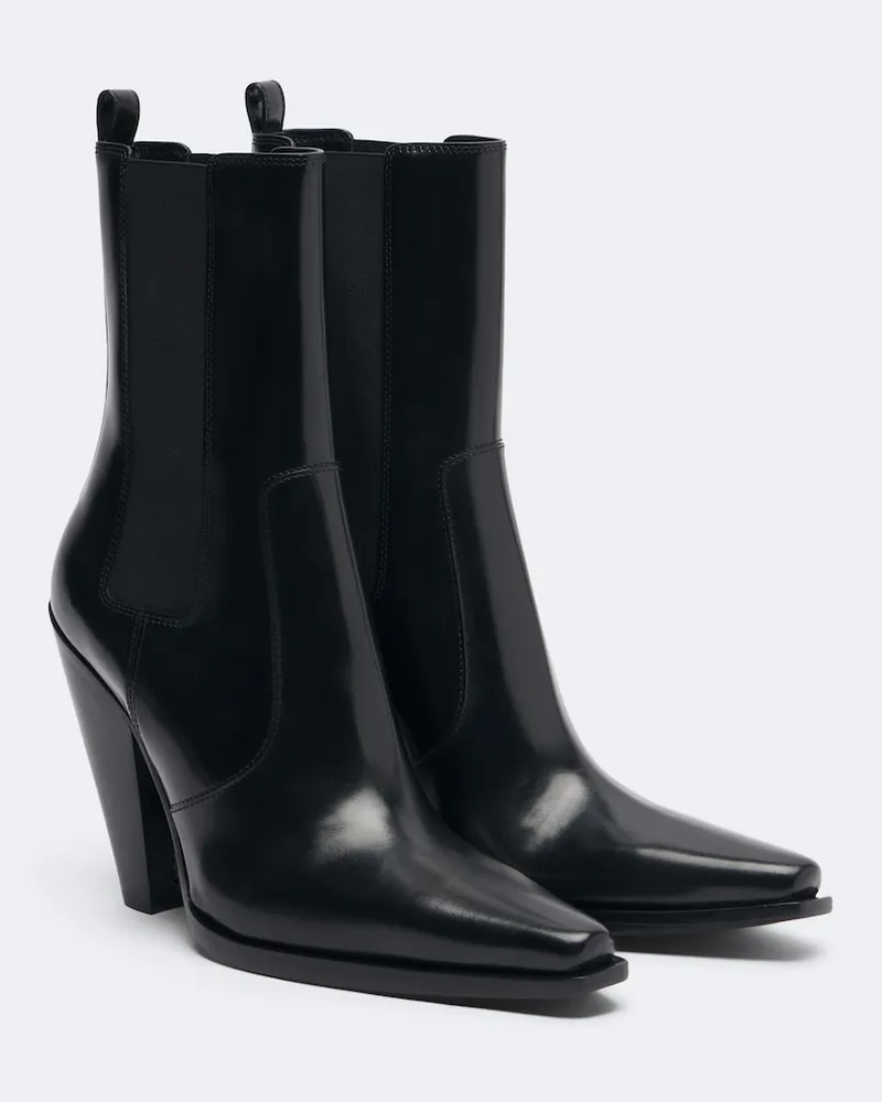 Saint Laurent Chelsea Boots Dylan aus Leder Schwarz