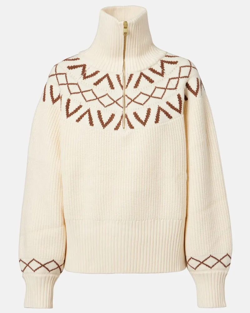 Varley Pullover Sigrid aus Rippstrick Weiß