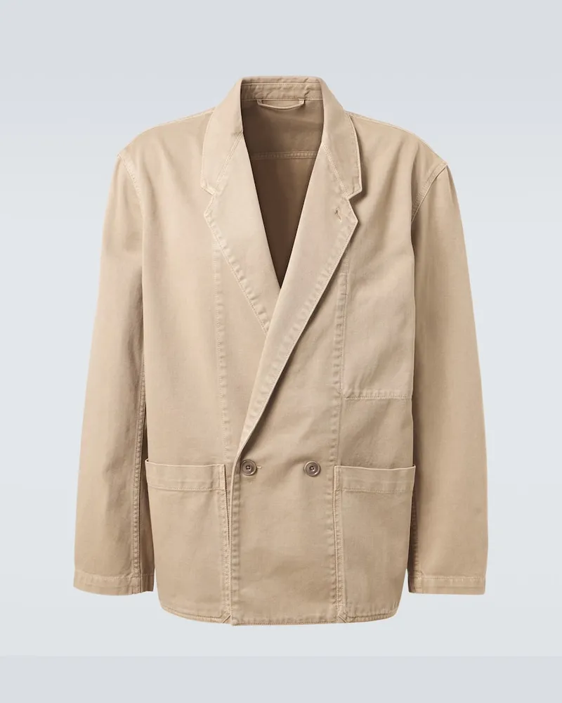Christophe Lemaire Oversize-Blazer aus Denim Beige