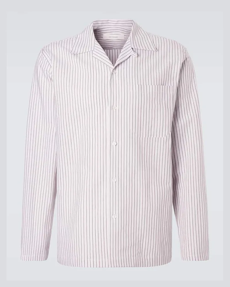 Umit Benan Hemd Havana aus Leinen und Baumwolle Beige