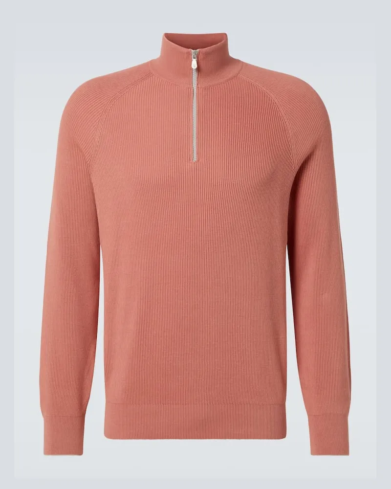 Brunello Cucinelli Pullover aus Baumwolle Orange
