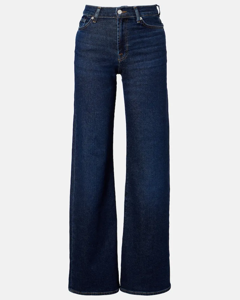 7 for all mankind High-Rise Wide-Leg Jeans Lotta Blau