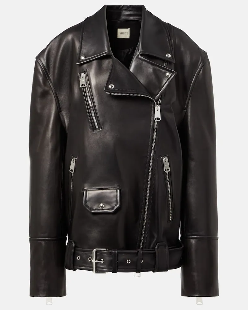 KHAITE Lederjacke Hansel Schwarz