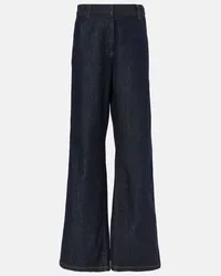 Dries van Noten High-Rise Flared Jeans Blau