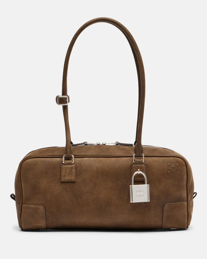 Loewe Tote Bag aus Veloursleder Braun