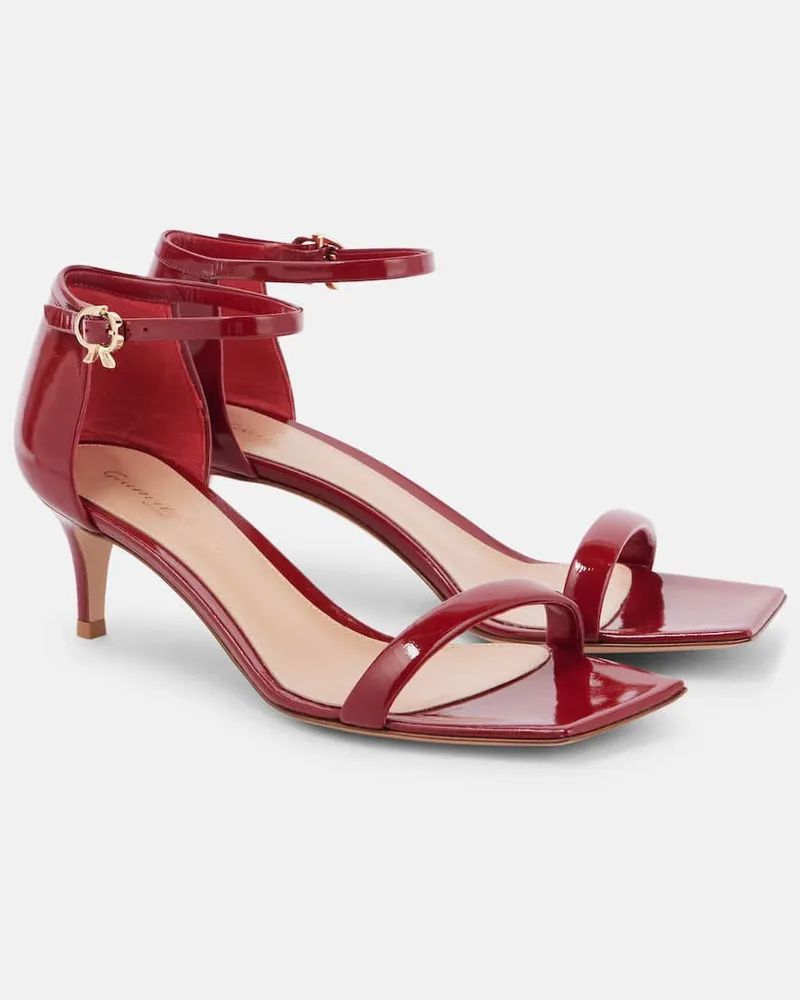 Gianvito Rossi Sandalen Rhys 55 aus Lackleder Rot