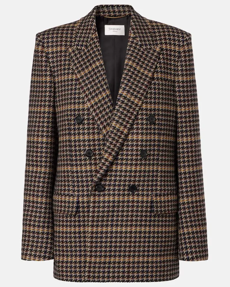 Saint Laurent Blazer aus Wolle Multicolor