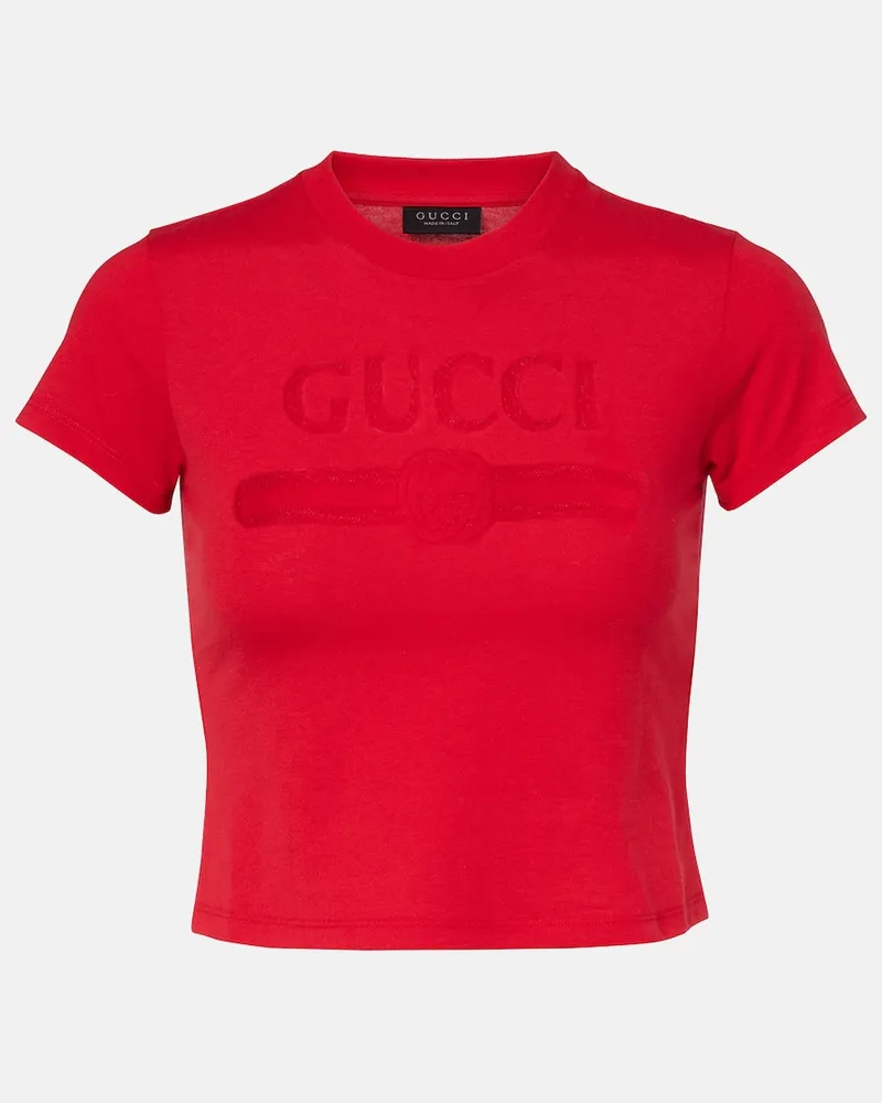 Gucci Cropped-Top aus Jersey Rot