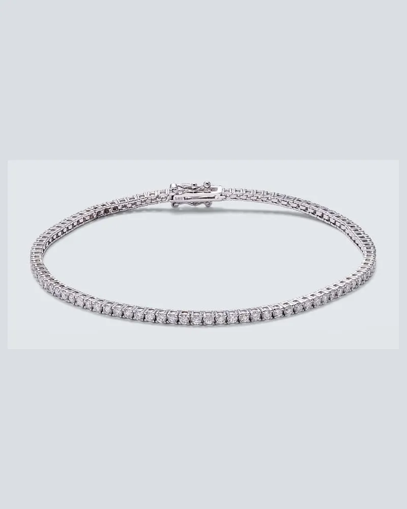 MATEO Armband aus 14kt Weißgold mit Diamanten Silber