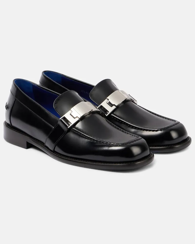Burberry Loafers Tower aus Leder Schwarz