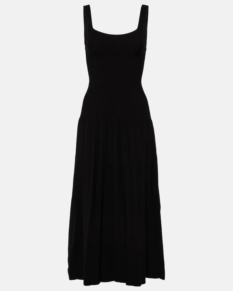 STAUD Midikleid Ellison Schwarz