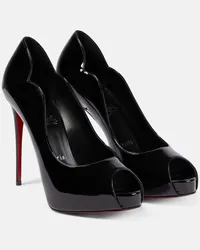 Christian Louboutin Plateau-Pumps aus Lackleder Schwarz