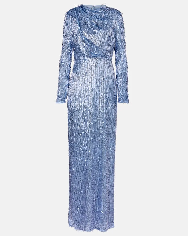 Erdem Verzierte Robe Blau