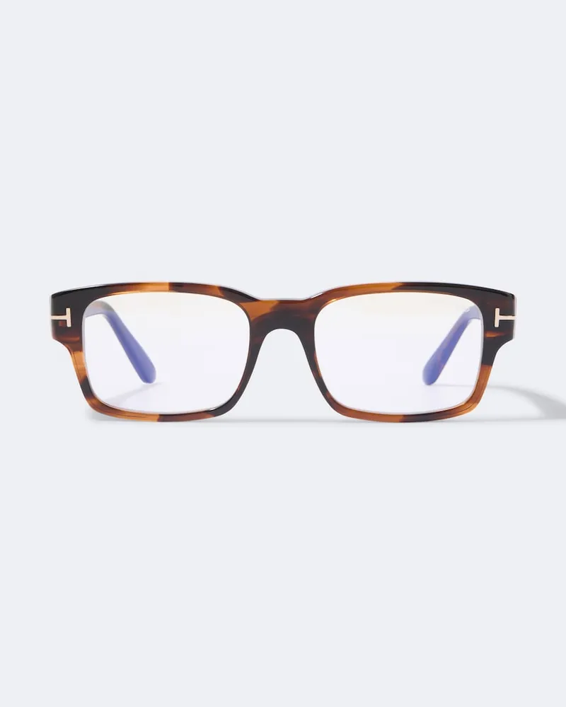 Tom Ford Eckige Brille T Braun