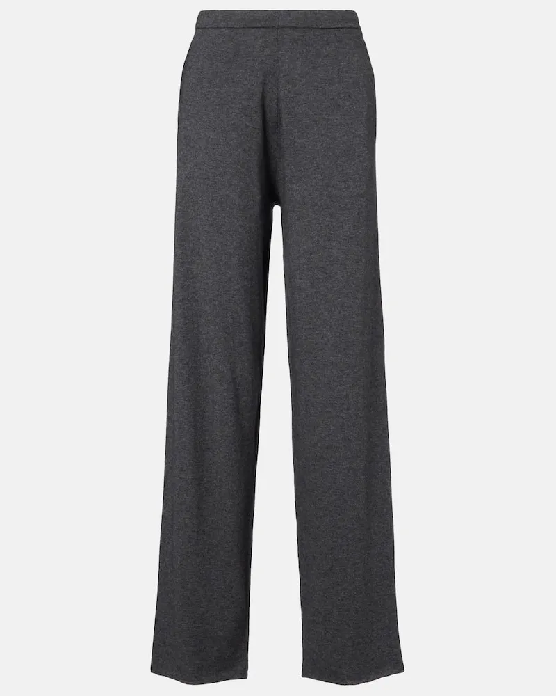 extreme cashmere Hose N°353 Relax aus Baumwolle und Kaschmir Grau