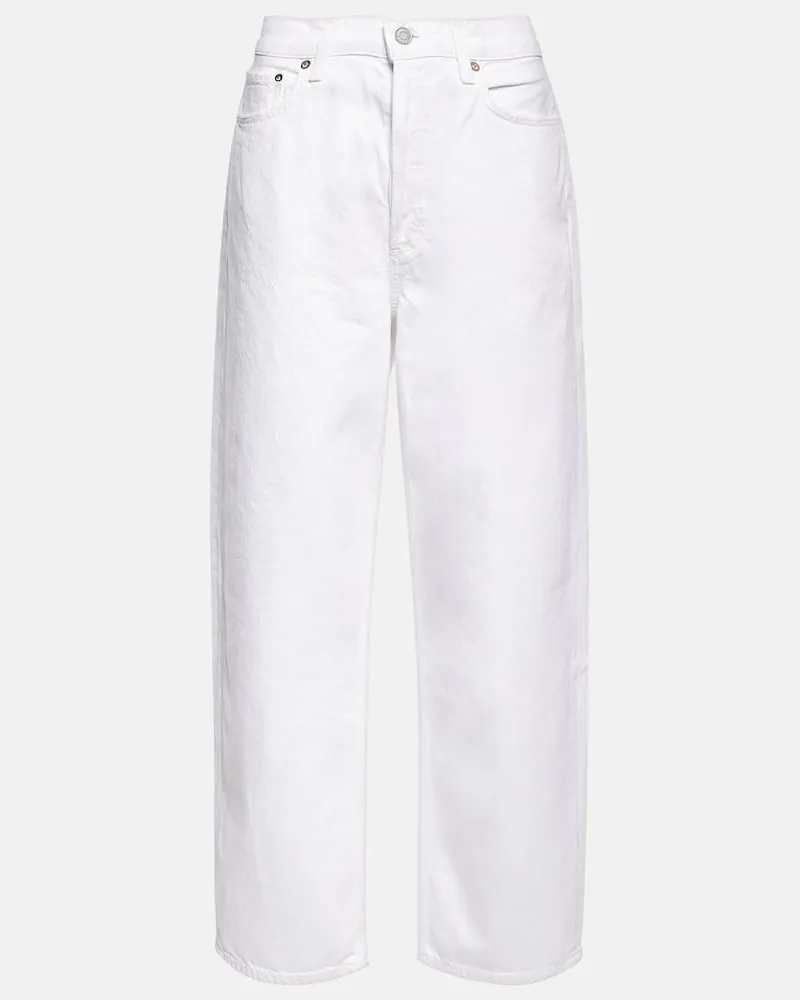 AGOLDE Mid-Rise Wide-Leg Jeans Dara Weiß