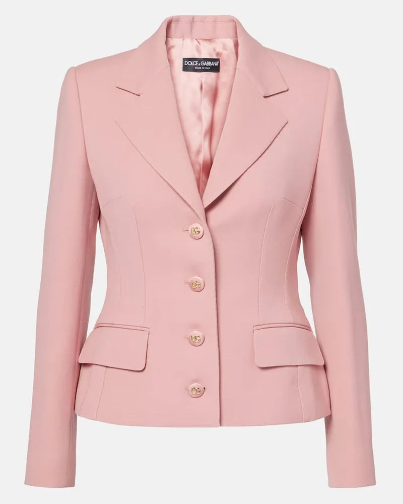 Dolce & Gabbana Blazer aus Schurwolle Rosa