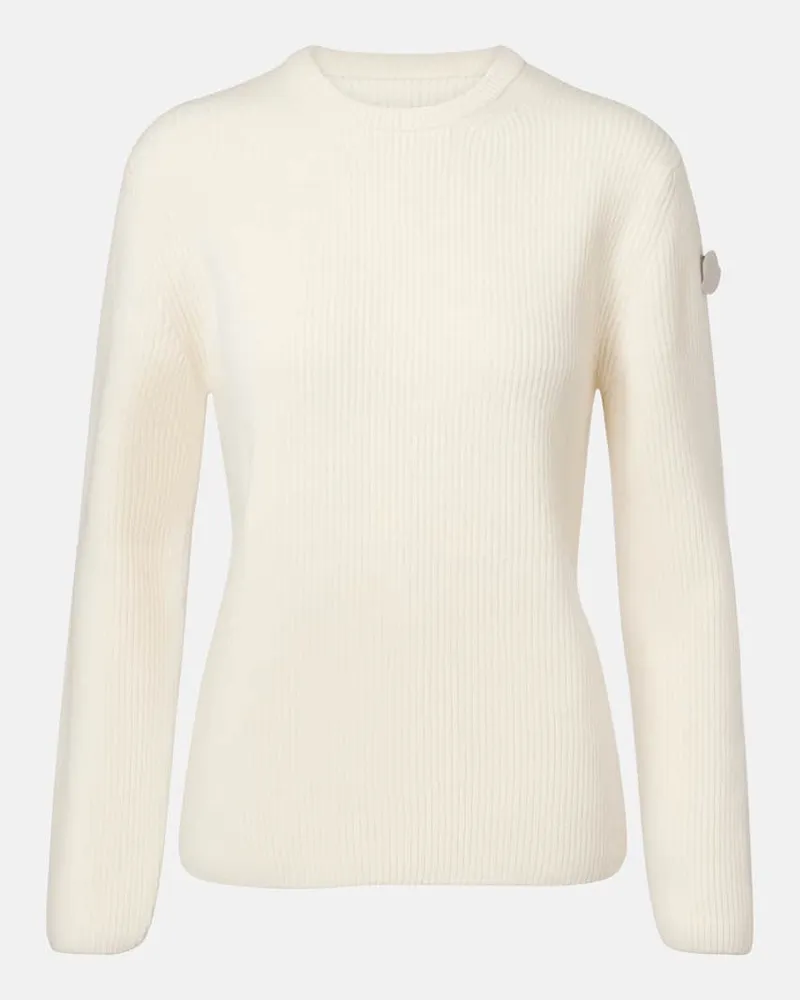 Moncler Jil Sander Pullover aus Schurwolle Weiß