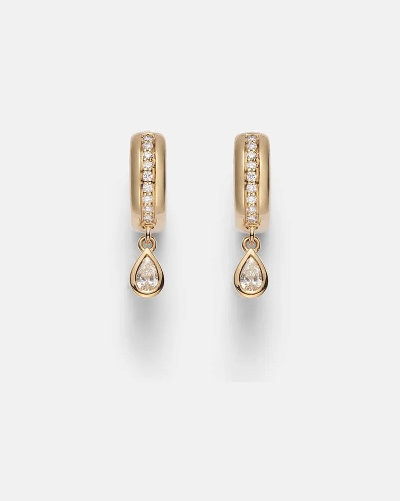 Roxanne First Ohrringe aus 14kt Gelbgold mit Diamanten Gold
