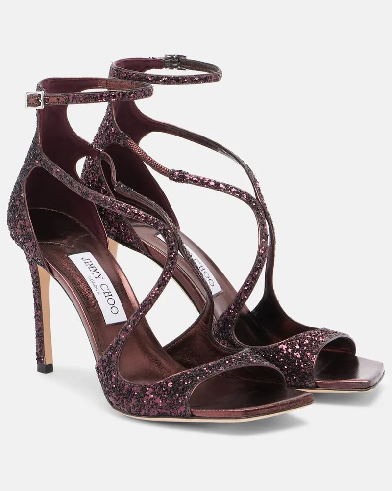 Jimmy Choo Sandalen Azia 95 mit Glitter Braun
