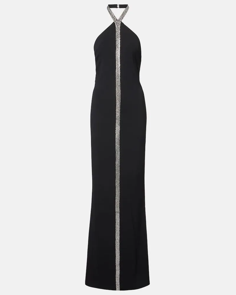 Taller Marmo Robe Acropoli mit Swarovski®-Kristallen Schwarz