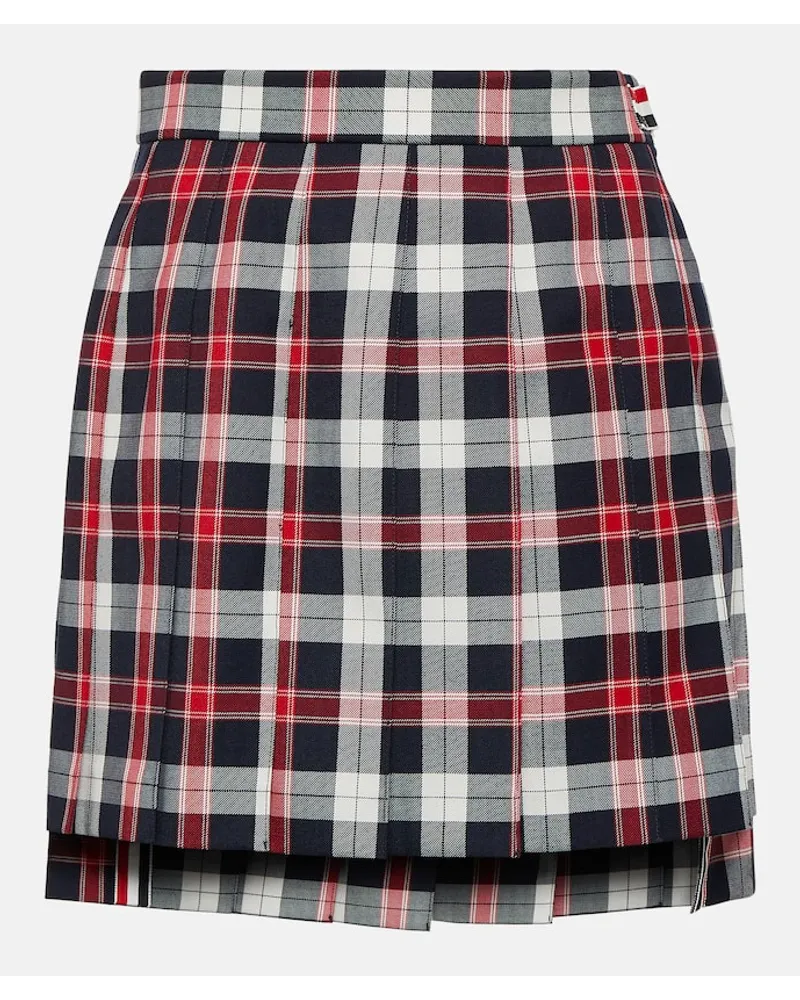Thom Browne Minirock aus einem Wollgemisch Grau
