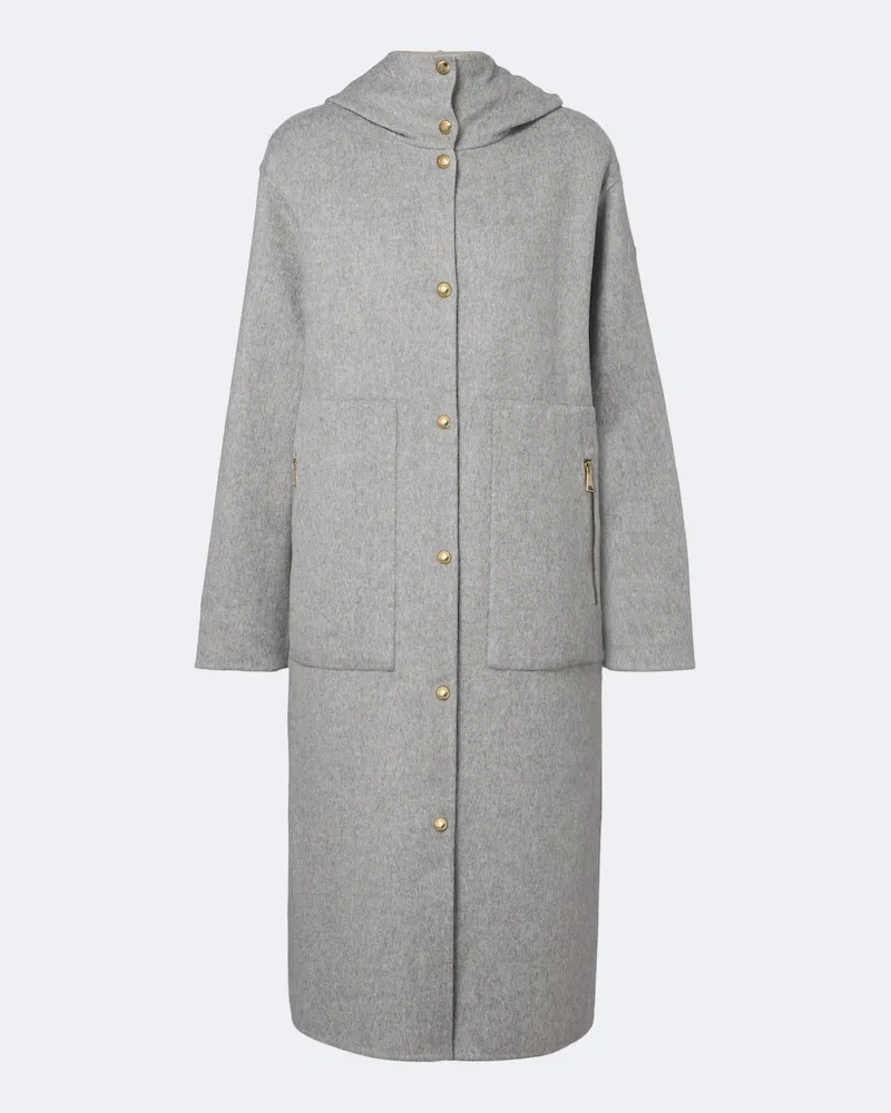 Moncler Wendbarer Daunenmantel Anthrene Grau