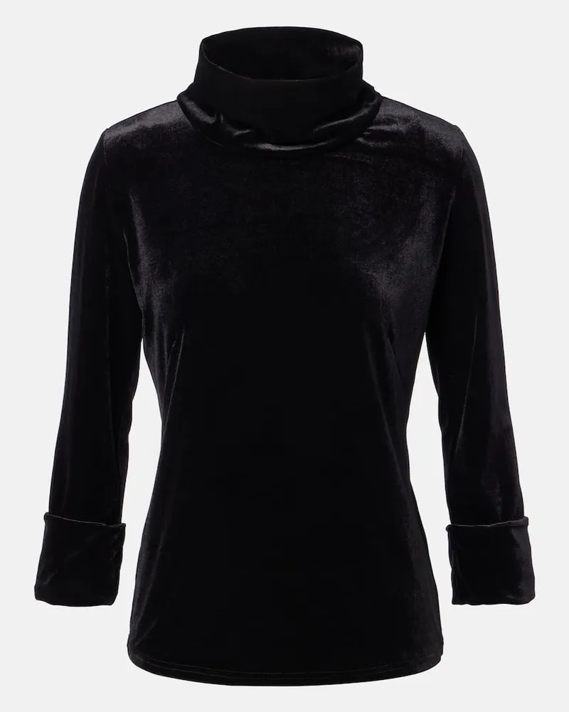 Dorothee Schumacher Top Soft Elegance aus Samt Schwarz