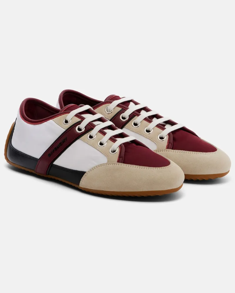 Givenchy Sneakers Slim mit Velourslederbesatz Weiß