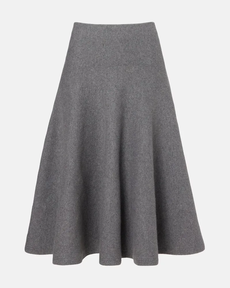 Alaïa Alaïa Midirock aus einem Kaschmirgemisch Grau