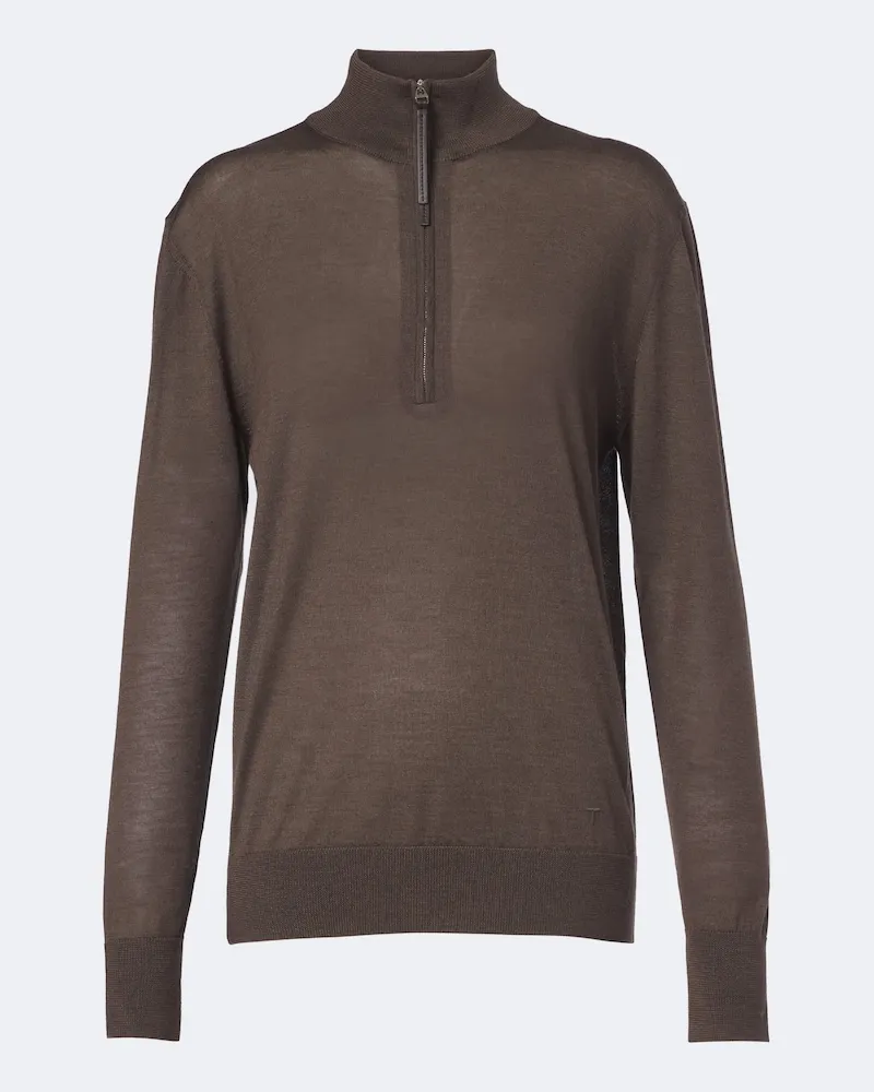 TOD'S Pullover aus Kaschmir und Seide Braun