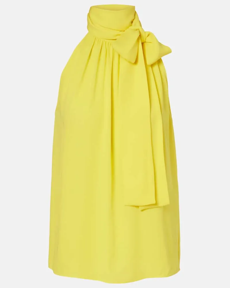 Valentino Garavani Bluse aus Seiden-Georgette Gelb