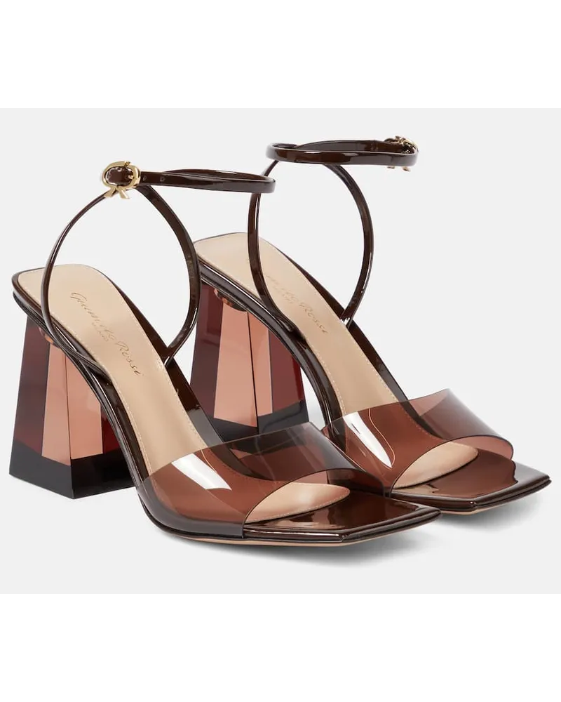 Gianvito Rossi Sandalen Cosmic 85 mit Lackleder Braun