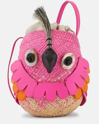 Loewe Bucket-Bag Bird Mini mit Leder Pink