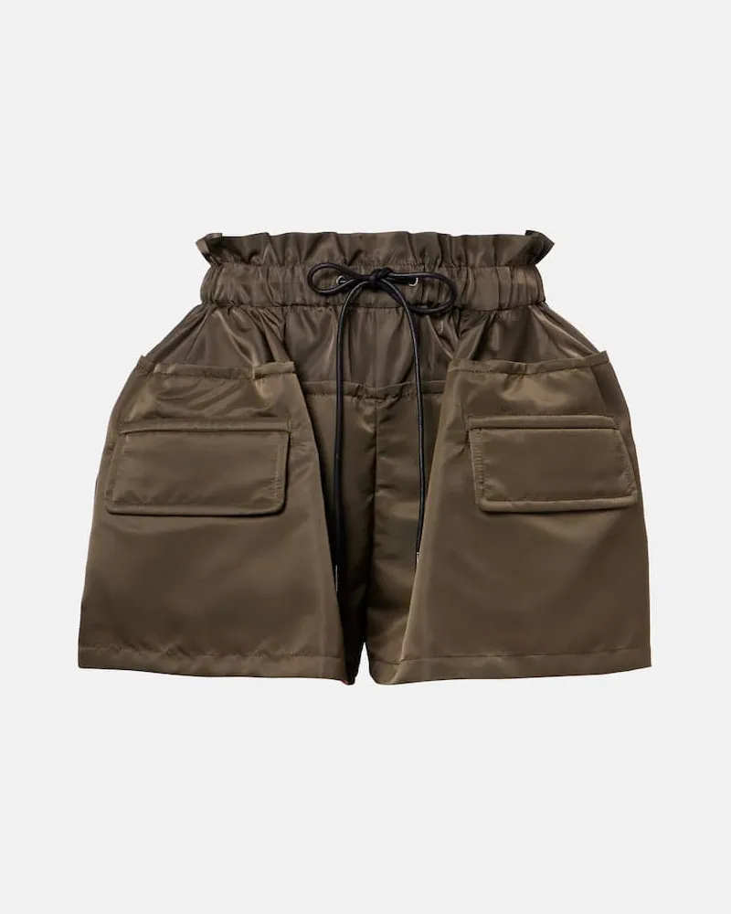 Sacai Shorts aus Twill Grün