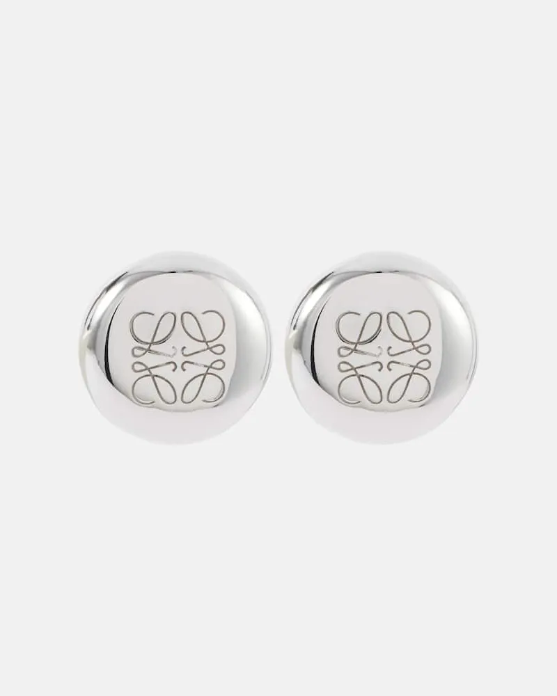Loewe Ohrringe Anagram Pebble aus Sterlingsilber Silber
